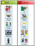 I Will. I Will Not. Sibling Behavior Chart.