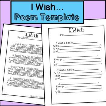 Preview of I Wish Poem