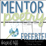 I Wish You More Mentor Poetry