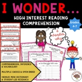 I Wonder... High Interest Reading Comprehension