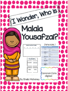 Preview of I Wonder, Who is Malala Yousafzai?