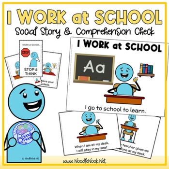 Preview of I Work at School- A Social Story for Group and Desk Work in Special Education