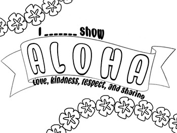 Preview of I _____ show ALOHA coloring page