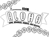I _____ show ALOHA coloring page