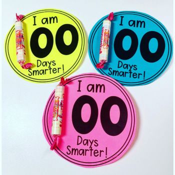 Preview of I am 100 Days Smarter! 100th Day of School Classroom Candy Gift Tag