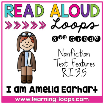 Preview of I am Amelia Earhart | Nonfiction Text Features | Grade 3 RI.3.5