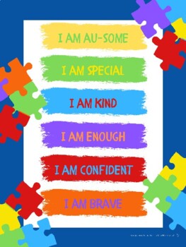 I am Au-some Autism Poster by Exceptional Education by Lisa Marie Smith