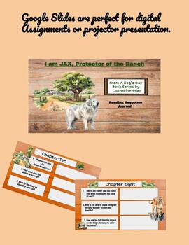 Preview of I am Jax, Protector of the Ranch/ Reading Discussion Guide on Google Slides