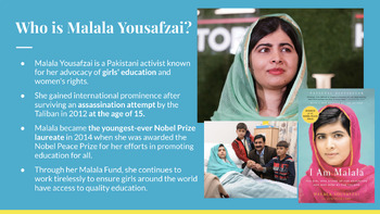 Preview of I am Malala - International Women's Day Lesson