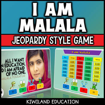 Preview of I am Malala Jeopardy Novel Study Review Jeopardy Game