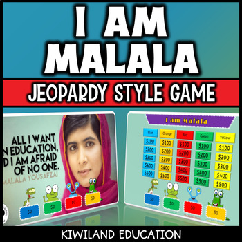 Preview of I am Malala by Malala Yousafzai Novel Study Review Jeopardy Game