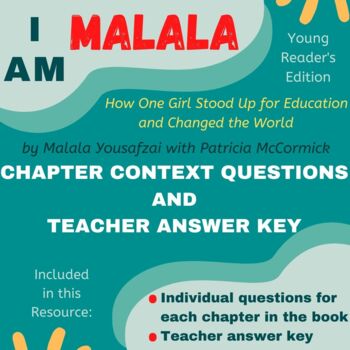 Preview of I am Malala (YRE) Chapter Questions & Answer Key - Malala Yousafzai