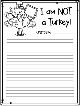 I Am Not A Turkey Worksheets Teaching Resources Tpt