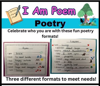 Preview of I am Poetry Template| Social Emotional Learning | Get to Know You Poem