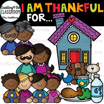 Preview of I am Thankful For Clip Art {Thanksgiving Clip Art}
