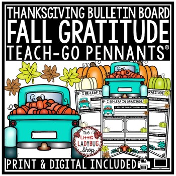 Preview of I am Thankful Writing Thanksgiving Activities Fall Bulletin Board Gratitude