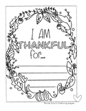 I am Thankful for... (Coloring Sheet)