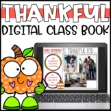 I am Thankful for Writing Activity and Digital Class Book