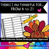 I am Thankful for ... from A to Z! Classic Thanksgiving Ac