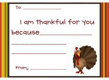 I am Thankful for my Teacher Because...... by Learning Together | TpT