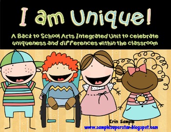 Preview of I am Unique! Back to School Arts Integrated Unit