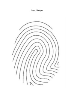 I Am Unique Fingerprint Worksheets Teaching Resources Tpt