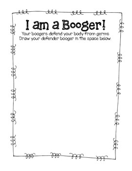 Preview of I am a Booger Activity and Poster Pack