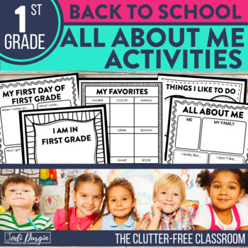 Preview of 1st Grade All About Me First Day of School Activities Digital and Printable