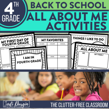 Preview of 4th Grade All About Me First Day of School Activities Digital and Printable