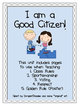 Preview of I am a Good Citizen- Rules, Voting, Golden Rule, Sportsmanship