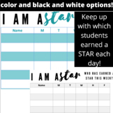 I am a STAR Tracking Sheet for Positive Reinforcement Pare