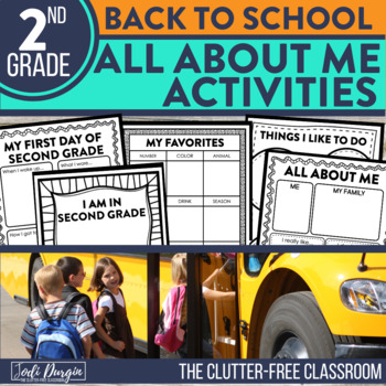 Preview of 2nd Grade All About Me First Day of School Activities Digital and Printable
