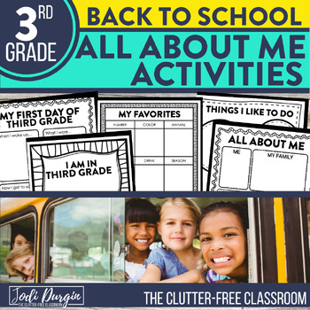 Preview of 3rd Grade All About Me First Day of School Activities Digital and Printable