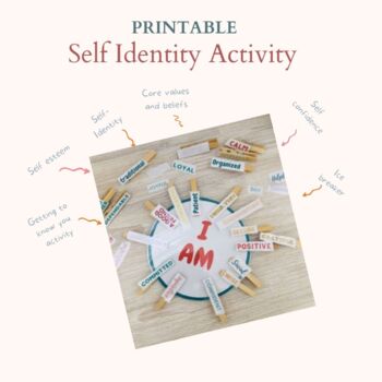 Preview of I am activity, self identity, self esteem, school psychologist, counselor