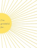 I am grateful for... 31 Days of Gratitude! (Worksheet)