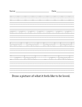 I am loved handwriting practice by Laura Klatt | TPT