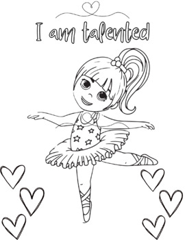 Preview of I am talented Coloring Page