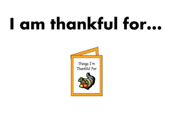 Preview of I am Thankful for Writing Activity in Flipchart