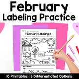 February Labeling Kindergarten Writing