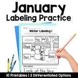January Labeling Kindergarten Writing