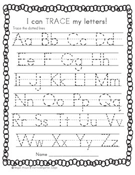 i can trace my letters pre k kindergarten alphabet