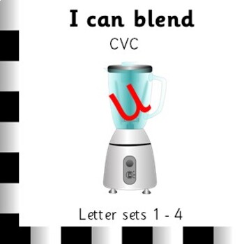 Preview of I can blend_animated CVC reader_medial /u/_Phase 2 Letter Sets 1 - 4