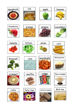 Visual support, (Food) for students with Autism.special needs by Autismade