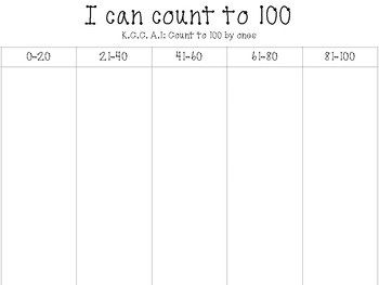 Preview of Counting to 100 or 120 classroom tracker