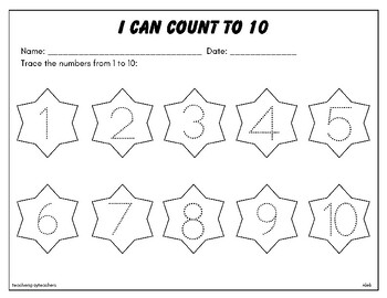 I can count to 10 - worksheets - write/trace/even & odd numbers. by Aleli