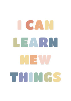 Preview of I can learn new things poster
