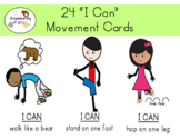I can movement cards - 24 visuals ! occupational therapy s