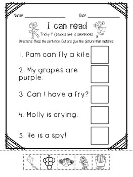 I can read Tricky Y sentences by soar into teaching | TpT