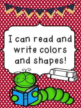 Preview of I can read and write colors and shapes!