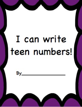 Preview of I can read and write teen numbers flipchart